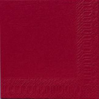 Frokostserviet, Duni, 3-lags, 1/4 fold, 33x33cm, bordeaux, nyfiber *Denne vare tages ikke retur*