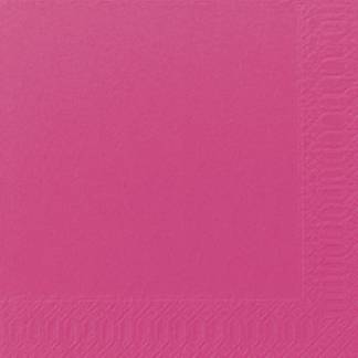 Frokostserviet, Duni, 3-lags, 1/4 fold, 33x33cm, fuchsia, nyfiber