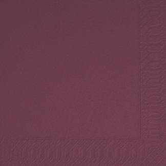 Frokostserviet, Duni, 2-lags, 1/4 fold, 33x33cm, plum, nyfiber