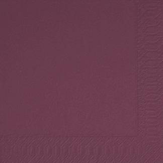 Frokostserviet, Duni, 3-lags, 1/4 fold, 33x33cm, plum, nyfiber