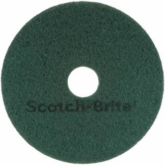 Gulvrondel, 3M Scotch-Brite, Scotch-Brite, 13", Ø330mm, grøn, 85 mm, polyester, til rengøring og polering