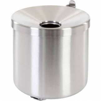 Askebæger, V-Part, stål, pulverlakeret stål/rustfrit stål, 2 l, selvslukkende, forberedt til vægmontering inkl. materiale til montering *Denne vare tages ikke retur*