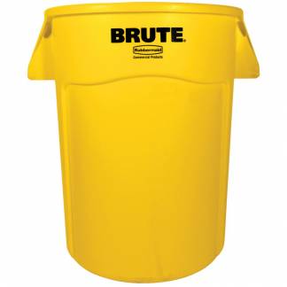 Affaldsspand, Rubbermaid Brute, gul, PE, 167 l *Denne vare tages ikke retur*