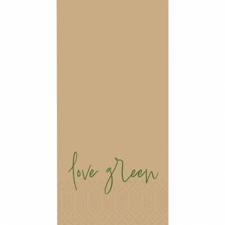 Middagsserviet, Duni, Love Green, 2-lags, 1/8 BF, 40x40cm, flerfarvet, tissue