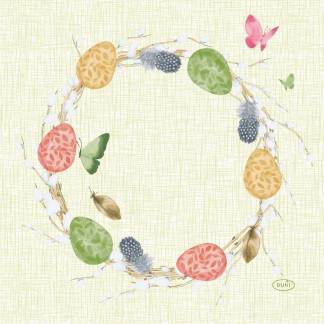 Frokostserviet, Duni,  Joyful Spring, 3-lags, 33x33cm, flerfarvet, tissue