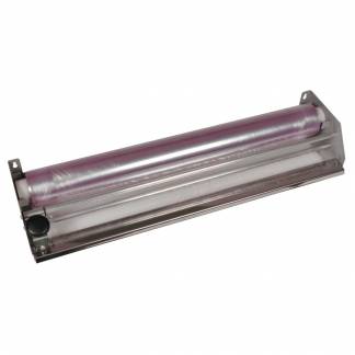 Dispenser, ABENA Cater-Line, 60x20x11cm, s&oslash;lv, rustfrit st&aring;l, m/rullesk&aelig;r, til film