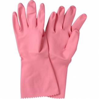 Latexhandske, DPL Nova 45, 7, pink, latex, indvendig velourisering