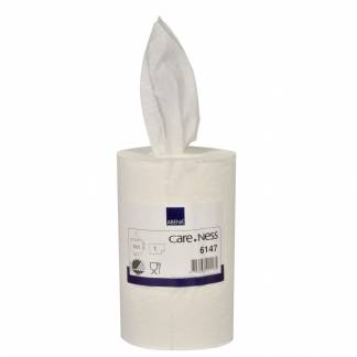 H&aring;ndkl&aelig;derulle, ABENA Care-Ness Excellent, 1-lags, Mini, 120m x 20cm, &Oslash;12,5cm, hvid, nyfiber, uden hylse