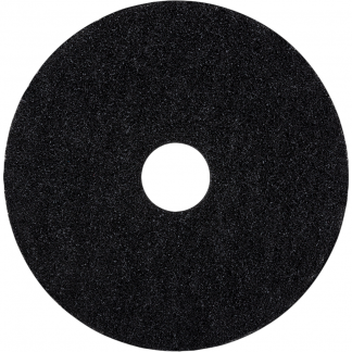 Gulvrondel, 12", Ø305mm, sort, genanvendt PET fiber, til grovere vådskuring
