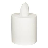 Håndklæderulle, neutral, 1-lags, Midi, 320m x 19,6cm, Ø19cm, hvid, nyfiber