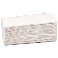 H&aring;ndkl&aelig;deark, Satino, 2-lags, V-fold, 23x24cm, 11,5 cm, hvid