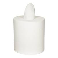 Håndklæderulle, neutral, 2-lags, Midi, 153m x 20cm, Ø18cm, hvid, papir/nyfiber