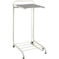 Affaldsstativ, hvid, pulverlakeret st&aring;l, 100 l