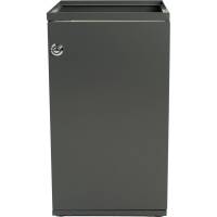 Affaldsspand, V-Part, mørkegrå, pulverlakeret stål, 85 l, med frontlåge