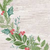 Middagsserviet, Dunisoft, Winter Greenery, 1/4 fold, 40x40cm