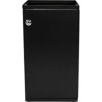 Affaldsspand, V-Part Modular waste, sort, pulverlakeret st&aring;l, 85 l, med frontl&aring;ge