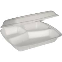 Termoboks, ABENA Gastro, 24x20x7cm, hvid, XPS, 3-rums, 400/120/100 ml