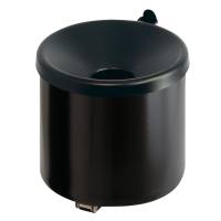 Askebæger, V-Part, sort, pulverlakeret stål/rustfrit stål, 2 l, selvslukkende