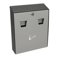 Askebæger, V-Part, sort, pulverlakeret stål, med inderspand, brændhæmmende