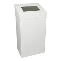 Affaldsspand, V-Part, hvid, epoxylakeret aluminium, 18 l, forberedt til vægmontering inkl. materi...
