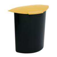 Indsats, V-Part, gul, plast, 6 l, med låg, til rund affaldsspand