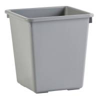 Papirkurv, V-Part, grå, plast, 27 l, kildesortering mulig