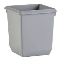 Papirkurv, V-Part, grå, plast, 21 l, kildesortering mulig