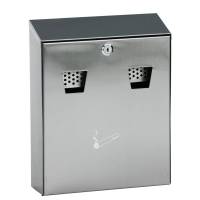 Askebæger, V-Part, grå, rustfrit stål, med inderspand, brændhæmmende