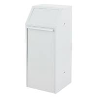 Affaldsspand, V-Part, grå, galvaniseret stål/pulverlakeret stål, 70 l, med inderspand i metal