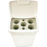 Affaldsspand, V-Part, hvid, plast, 7-rums, 50 l, indsats i plast