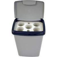 Affaldsspand, V-Part, grå, plast, 7-rums, 50 l, indsats i plast