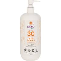 Sollotion, Bambo Nature, 500 ml, SPF 30, uden farve og parfume, 23% fedt