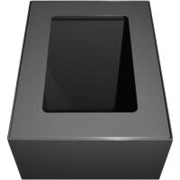 Topindsats, V-Part, mørkegrå, pulverlakeret stål, åbent indkast, til modulopbygget affaldsspand