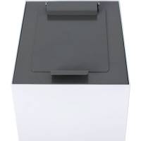 Låg, V-Part, mørkegrå, pulverlakeret stål, soft close, til modulopbygget affaldsspand
