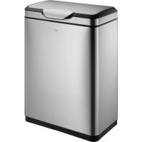 Affaldsspand, EKO Touch Pro, stål mat, rustfrit stål, 1-rums, 45 l, med plast inderspand og soft ...