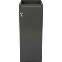 Affaldsspand, V-Part, mørkegrå, pulverlakeret stål, 55 l, med frontlåge