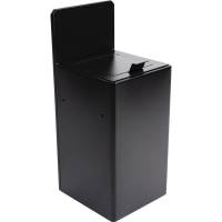 Affaldsspand, V-Part, sort mat, pulverlakeret stål, 1-rums, 1x20 l