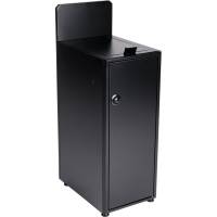 Affaldsspand, V-Part, sort mat, pulverlakeret stål, 1-rums, 1x40 l, med frontlåge og sækkeholdere