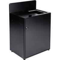 Affaldsspand, V-Part, sort mat, pulverlakeret stål, 2-rums, 2x40 l, med frontlåge og sækkeholdere