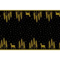 Kuvertløber, Golden Winter, 2400x40cm, sort, airlaid, perforeret for hver 1