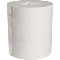 Håndklæderulle, ABENA Care-Ness Excellent, 2-lags, Midi, 153m x 19,6cm, Ø19,5cm, hvid, nyfiber