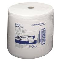 Industriaftørring, Kimberly-Clark Wypall L40, 1-lags, 259m x 31,5cm, Ø40cm, hvid