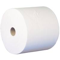 Værkstedsrulle, neutral, 1-lags, 1200m x 33cm, Ø33cm, hvid