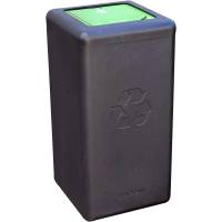 Affaldsspand, BrickBin, sort, HDPE, 65 l, sort/grøn