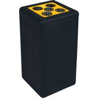 Affaldsspand, BrickBin, sort, HDPE, 65 l, sort/gul, med sækkeholder