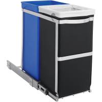 Affaldsspand, Simplehuman Pull-out Recycler Bin, flerfarvet, plast/stål, 2-rums, 20+15 l