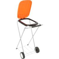 Affaldsstativ, Move&Up, orange, galvaniseret stål, 120 l