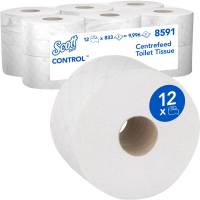 Toiletpapir, Kimberly-Clark Scott Control, 2-lags, 204m x 10,6cm , Ø19,8cm, hvid