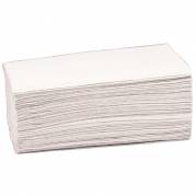 H&aring;ndkl&aelig;deark, Satino, 2-lags, V-fold, 23x24cm, 11,5 cm, hvid