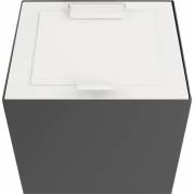 Låg, V-Part, hvid, pulverlakeret stål, soft close, til modulopbygget affaldsspand